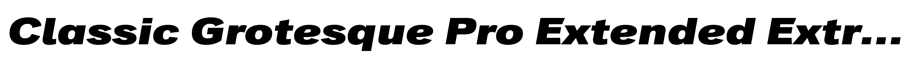 Classic Grotesque Pro Extended Extra Bold Italic